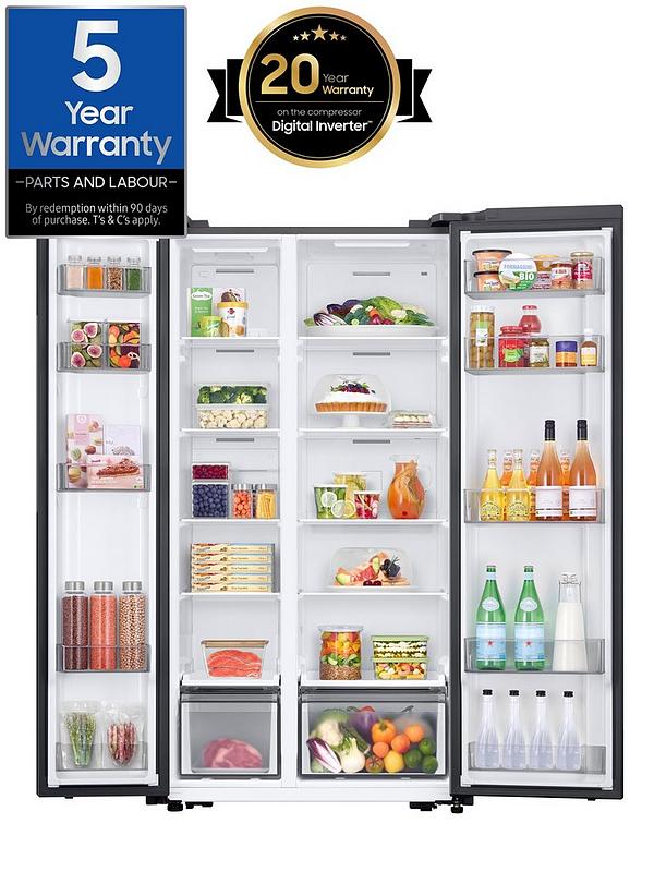 Samsung Series 6 RS57DG400EM9 American-Style Smart Fridge Freezer with SpaceMax™ technology - Gentle Silver Matt - Image 2
